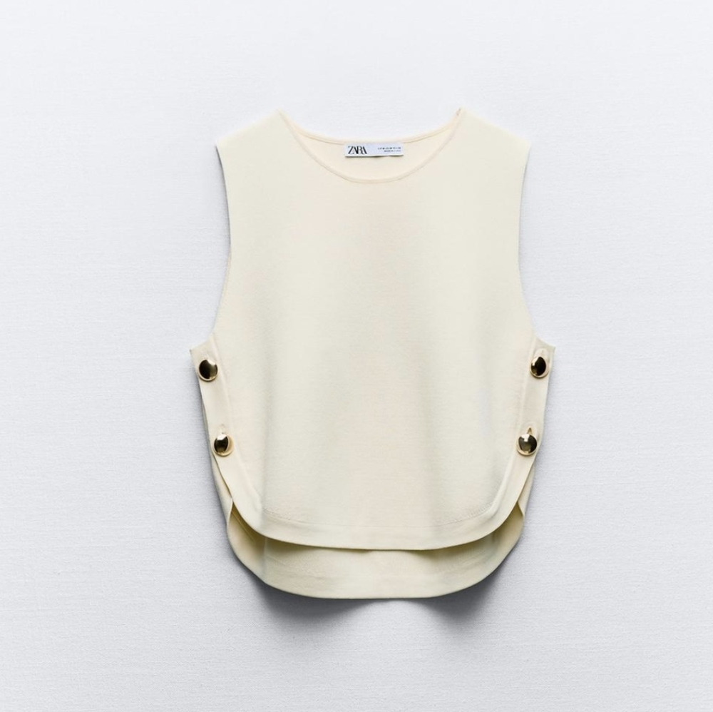 ZARA SIDE BUTTON KNIT VEST